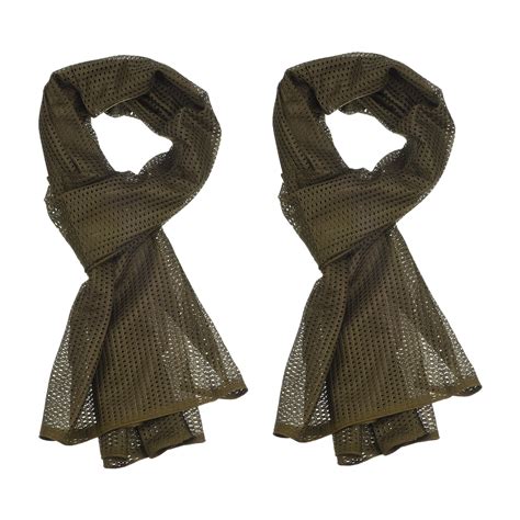 camouflage netting scarf.